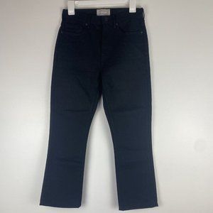 Everlane Women's High Rise Kick Crop Jeans Size 26 Black Denim Tailored